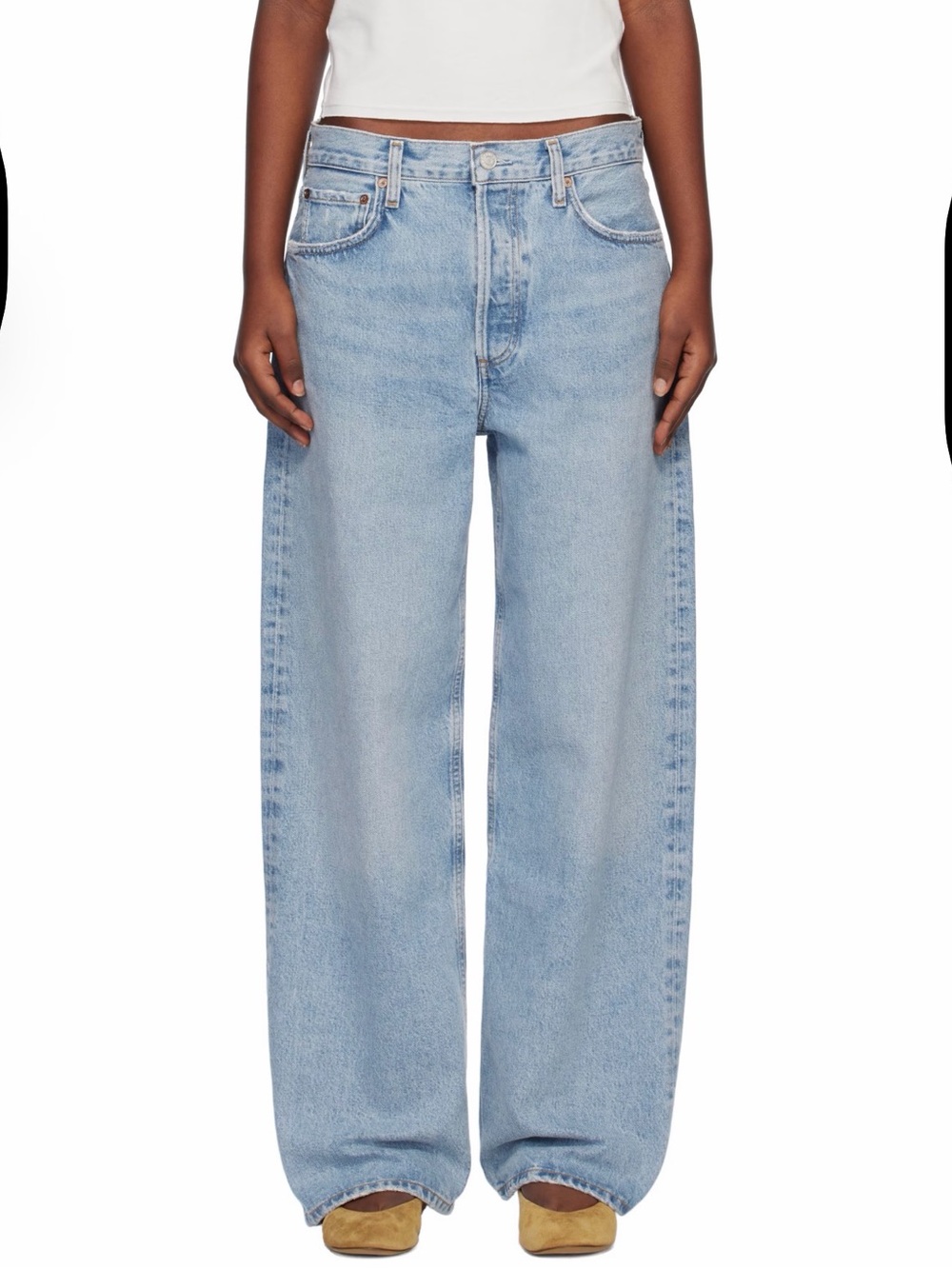 Agolde Vintage Light Blue Wide-Leg Jeans